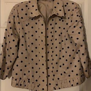 Dress jacket beige and black size medium